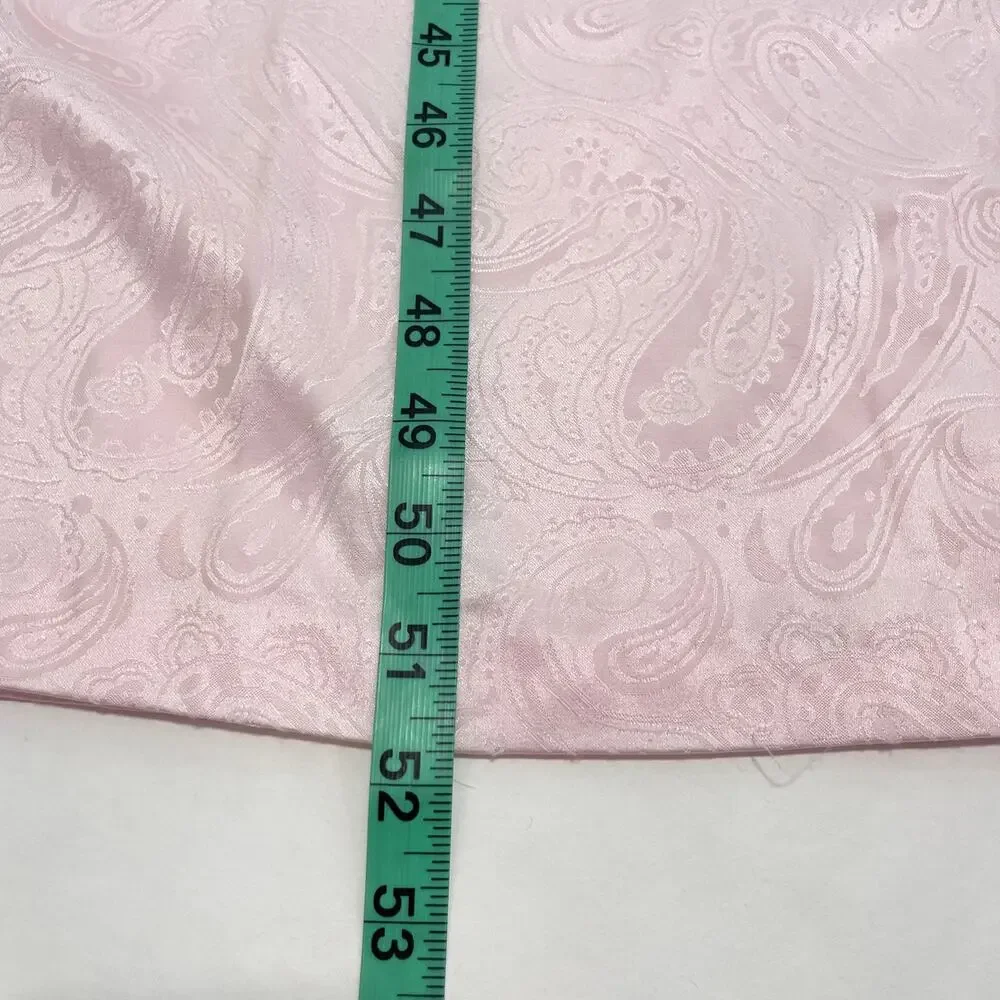 VTG Oscar De La Renta Night Gown Pink Paisley Satin Feminine Coquette Soft Girl